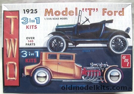 AMT 1/25 1925 Model 'T' Ford and 'T'' Chopped Coupe - Build More Than 11 Variations, 626 plastic model kit